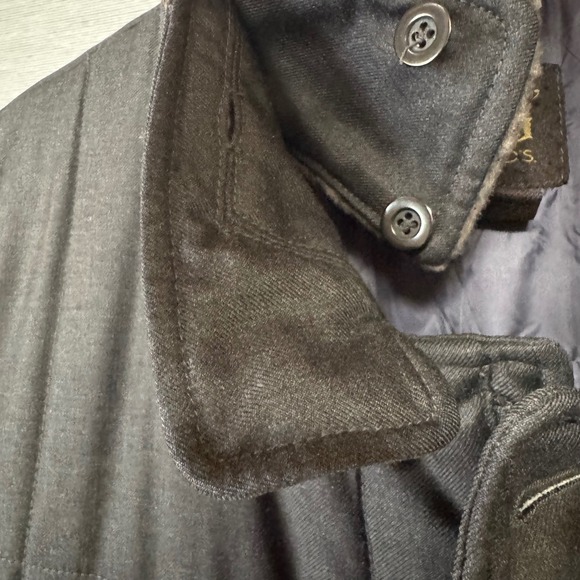 READ Gimo's Quilted Wool Jacket Coat Charcoal  Men's Sz M 38-40 (IT 50) - Picture 9 of 13